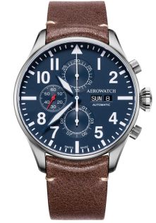 A 61989 AA05 Aerowatch Les Grandes Classiques Chrono Pilot Auto A 61989 AA05