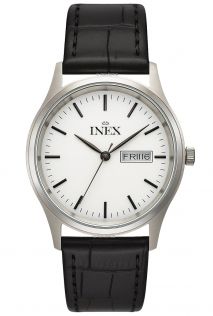 A12124-1S0I Inex Mens Classic Day Date Leather 35mm