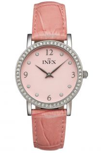 A7444S14P Inex Womens Pink Crystal Petite 30mm