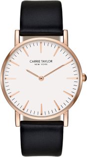 CA3851-RGWHBL Carrie Taylor Lexington Rosegold/White Black Leather