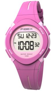 FIBEX19EN002 Digital flickklocka med funktioner rosa | FIBEX19EN002
