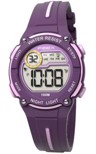 FIBEX76IP005 Digital simklocka med stoppur lila | FIBEX76IP005