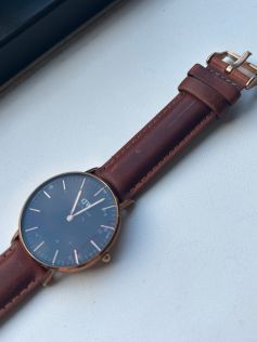 Outlet13 Daniel Wellington Classic Black Durham Rose Gold 36mm DW00100138 Outlet (Returned/Pre-owned)