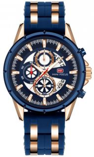 MFa102003 Mini Focus Chronograph Blue/Rosegold MF0273G-2