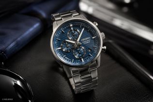 SSB387P1 Seiko Mens Blue Titanium Chronograph 41mm