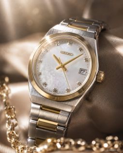 SUR604P1 Seiko Ladies Diamonds Sapphire Mother-of-Pearl 34mm