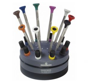 218361 Bergeon 30081-S10 Rotatable Stand with 10 Scewdrivers Ø 0.5 - 3mm 218361