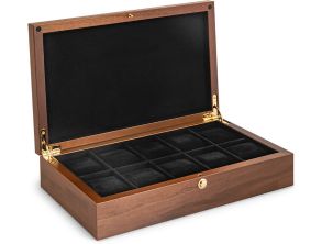 309367 Beco Wallnut Brown Watch Box 10 Watches 309367