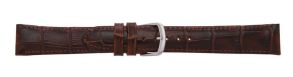 6483622S Falkenlund Deluxe Beco Watch Strap Louisiana Basic Brown Calf Leather 22mm Stainless Steel Buckle 6483622S