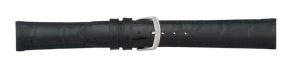 6483722S Falkenlund Deluxe Beco Watch Strap Louisiana Basic Black Calf Leather 22mm Stainless Steel Buckle 6483722S