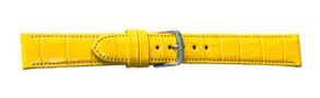 648618S Falkenlund Deluxe Beco Watch Strap Louisiana Basic Yellow Calf Leather 18mm Stainless Steel Buckle 648618S