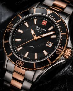 7040.1157SAM Swiss Alpine Military Two-Tone Sapphire 44mm