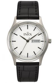 A12124-1S0I Inex Mens Classic Day Date Leather 35mm