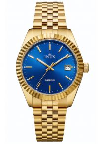 A12189D8I Inex Sapphire Mens Golden Blue 39mm