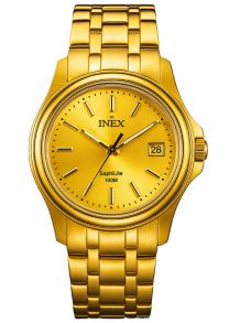 A69433D7I Inex Classic Mens Golden 100m SaphiLite 38mm