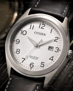 AW1640-16A Citizen Mens Eco-Drive Titanium Black Leather 41mm