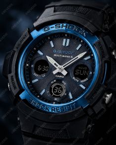 AWG-M100A-1AER Casio G-Shock Radio-Controlled Solar Diver 46mm