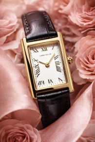 CTW1801 Carrie Taylor Petite Rectangular Black Leather 19mm