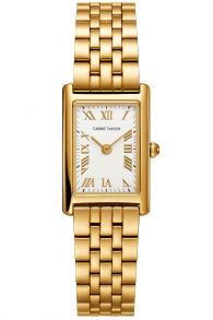 CTW1803 Carrie Taylor Petite Golden Rectangular White Dial 19mm