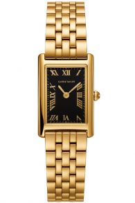 CTW1804 Carrie Taylor Petite Golden Rectangular Black Dial 19mm