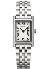 CTW1805 Carrie Taylor Petite Silver Rectangular White Dial 19mm