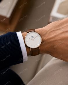 ADW00100006 Daniel Wellington Mens Rosegolden Leather 40mm