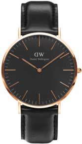 ADW00100127 Daniel Wellington Classic Black Sheffield Rose Gold 40mm DW00100127