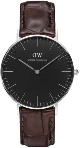 ADW00100146 Daniel Wellington Classic Black York Silver 36mm DW00100146