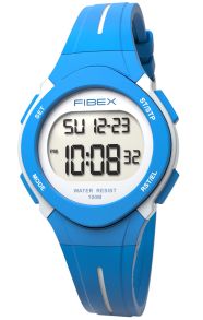 FIBEX19EN001 Digital barnklocka med dubbeltid blå | FIBEX19EN001