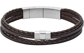 JF02934040 Fossil Brown Multi-Strand Braided Leather JF02934040