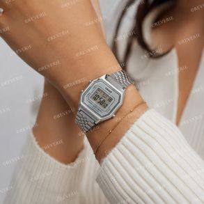 LA680WEA-7EF Casio Ladies Digital Silver 28mm