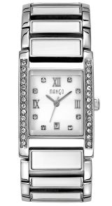 A58922S0S Mango ur til kvinder stål/hvid/sten - A58922S0S