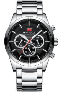 mf8201 Mini Focus Steel Black Chronograph