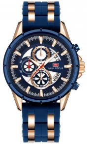 MFa102003 Mini Focus Chronograph Blue/Rosegold MF0273G-2