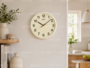 QHA019C Seiko Cream Wall Clock 30x5cm