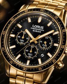 RT350LX9 Golden Black Mens Chronograph 43mm