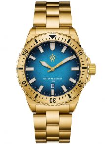 SPW8102 Spartos Myles 100m Gold Blue 41mm