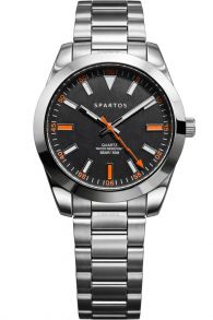 SPW8801 Spartos Astrape Black Steel 39mm