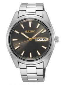 SUR343P1 Seiko Mens Classic Gunmetal Day-Date 40mm SUR343P1