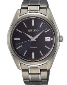 SUR373P1 Seiko Mens Titanium Blue Sapphire 40mm SUR373P1