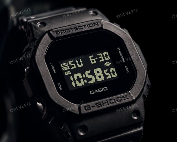 Casio Mens All Black Digital G-Shock Negative Display 42mm