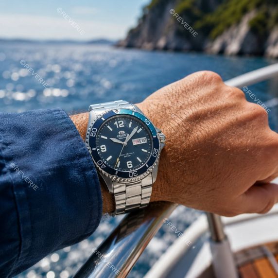 Orient Mens Blue Steel Sapphire Automatic Diver 41mm